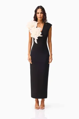 Elliatt Zahara V-Neck Gown in Black Size S/AU 8-10 for rent on The Volte - image 3