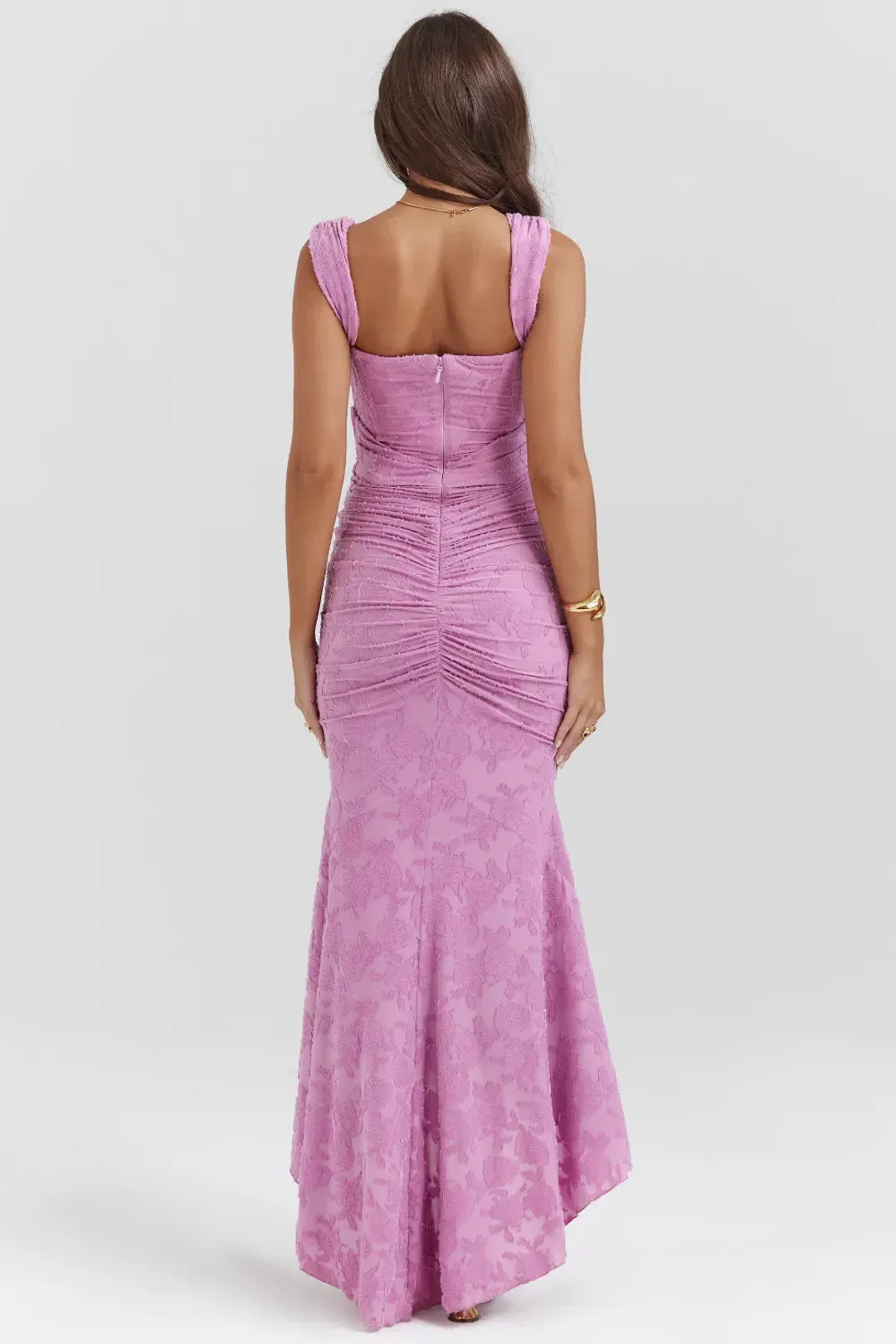 HOUSE OF CB Cesca Rose Pink Floral Maxi Dress Size XS for rent on The Volte - main image
