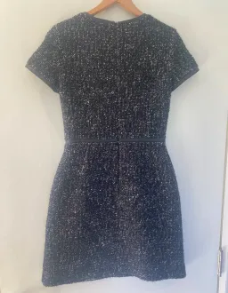 Karen Millen Tweed mini dress with faux leather detailing RRP $800 for rent on The Volte - image 7