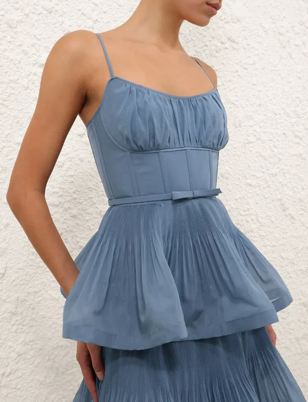 Zimmermann Pleated Tiered Midi Dress Size 4/AU 16 for rent on The Volte - main image