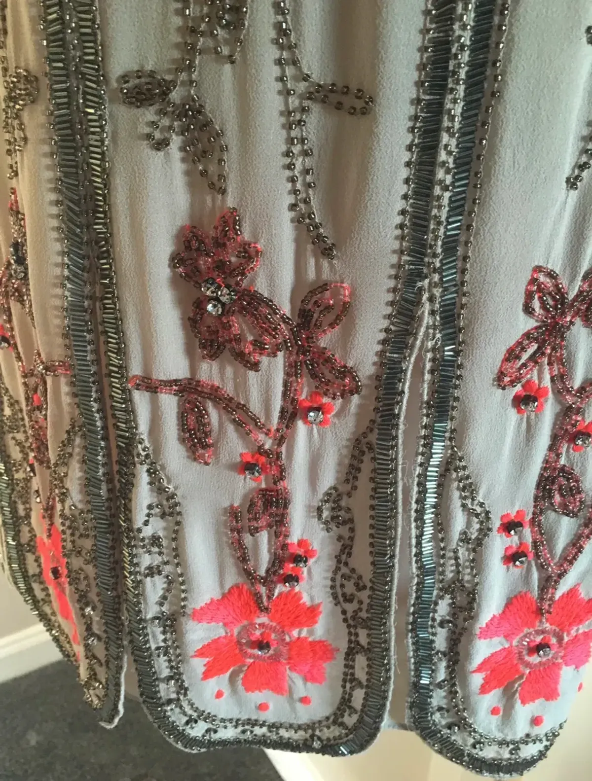 Karen Millen vintage embellished flapper dress with beading size 8 - Image 4