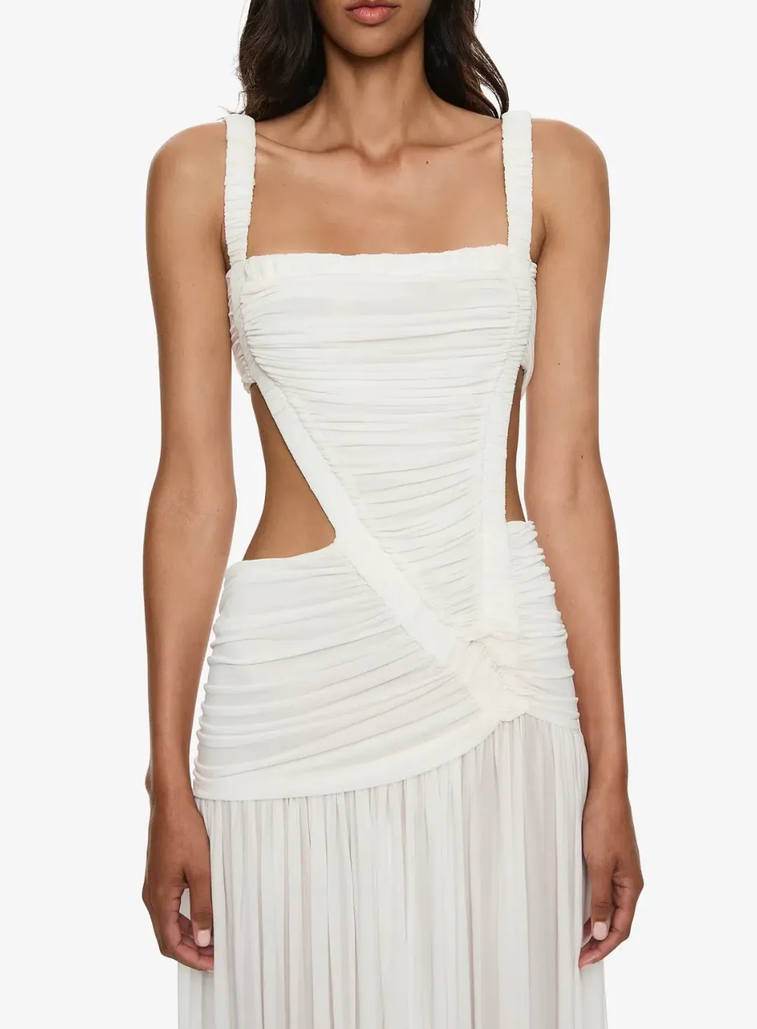 CHRISTOPHER ESBER ORION SEPARATION GOWN IN WHITE AU 8 for rent on The Volte - main image