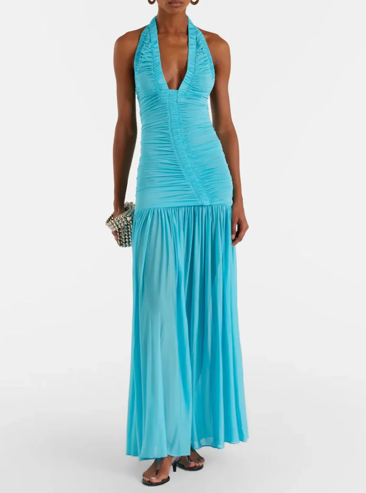 Christopher Esber Orion Gown in Cyan Blue AU 8 for rent on The Volte - main image