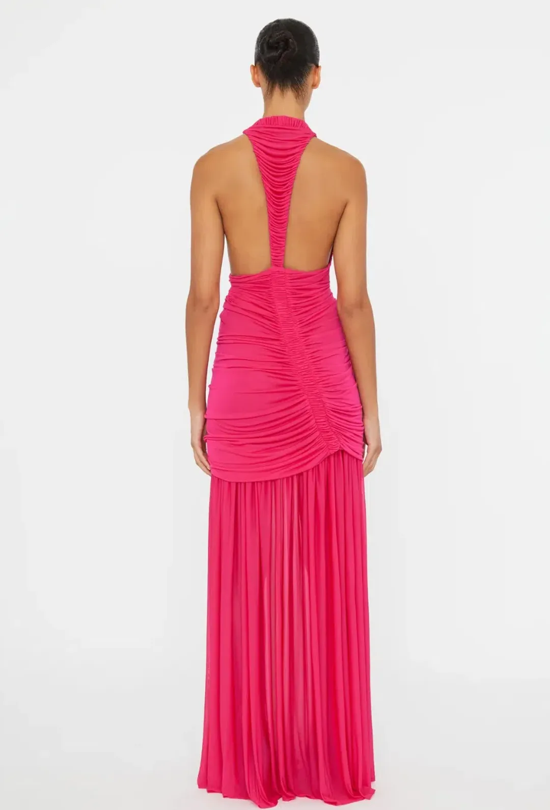 CHRISTOPHER ESBER ORION GOWN IN MAGENTA PINK AU 8 for rent on The Volte - main image