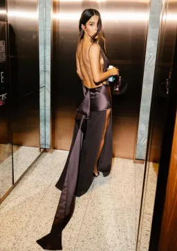 Effie Kats Ricardo Gown Chocolate Size XS / AU 6 for rent on The Volte - image 3