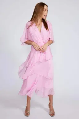 La Strada 3 Layer Crossover midi pink size medium for rent on The Volte - image 1