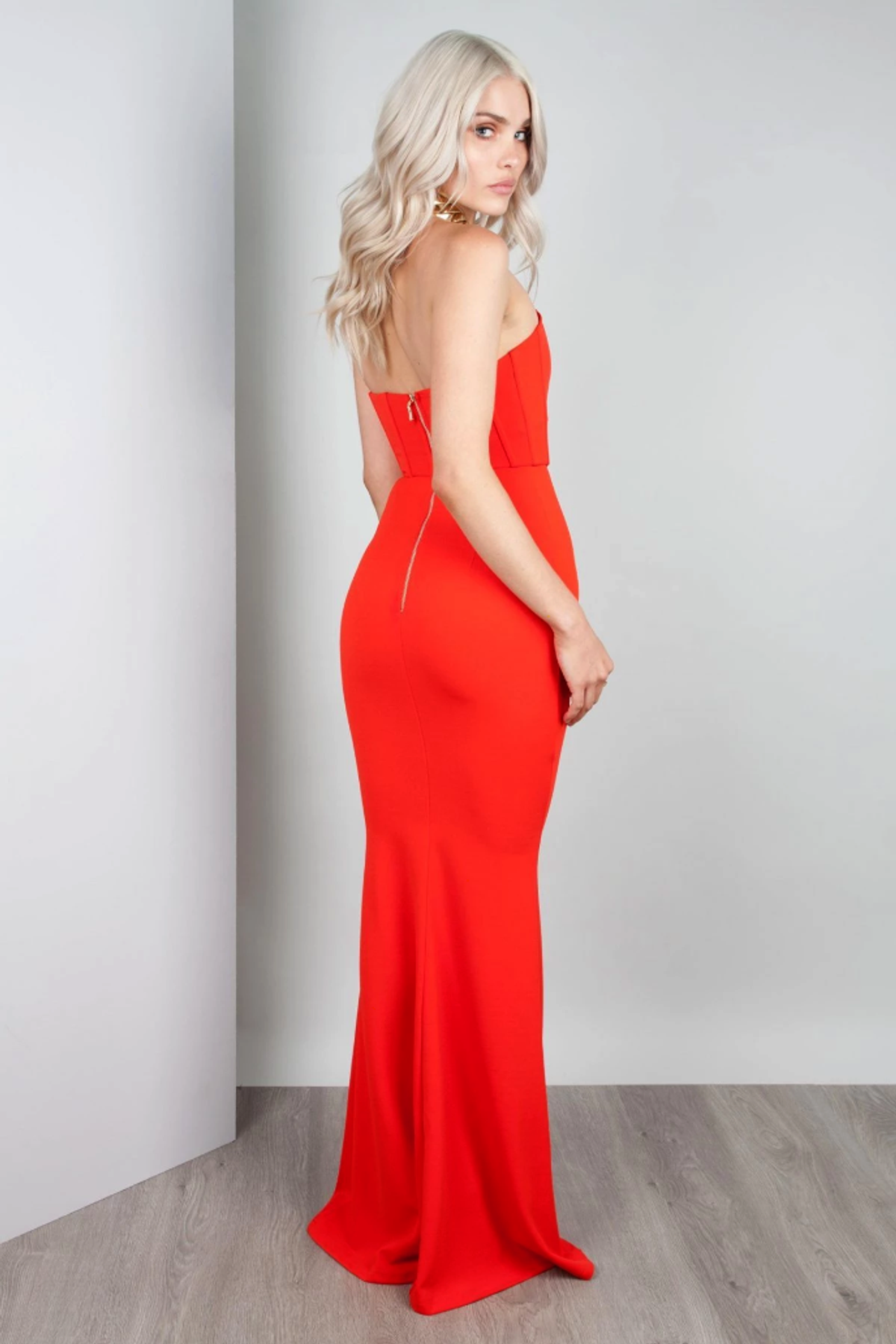 Zachary The Label Elvira Gown – Cherry Red size 6 - Image 3