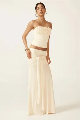 Ance Gria Jude Set Top and Skirt in Ivory Size M / AU 10 for rent on The Volte - image 5