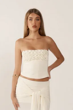 Ance Gria Jude Set Top and Skirt in Ivory Size M / AU 10 for rent on The Volte - image 3