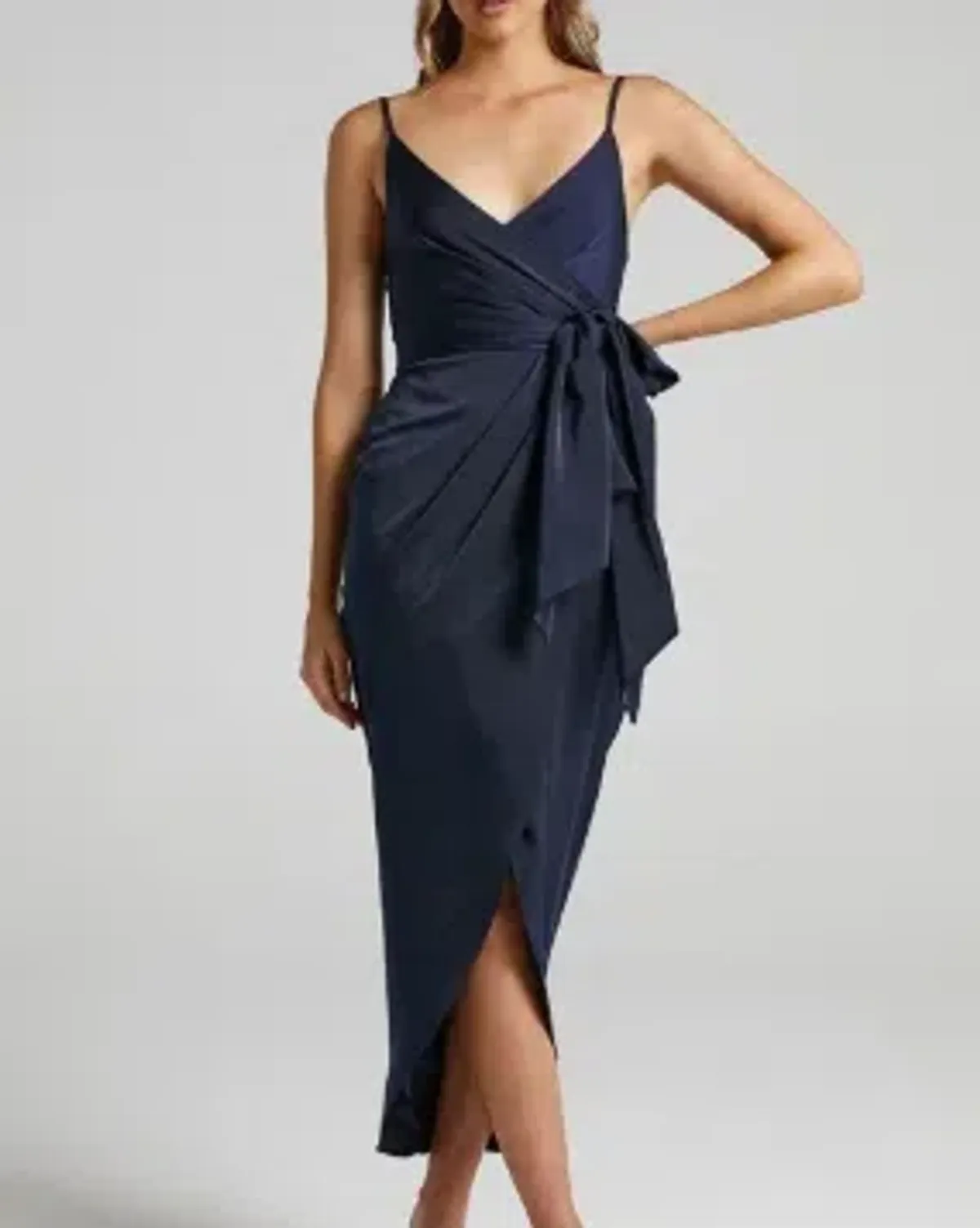 SHOWPO 'How Will I Know' Midi Navy Size 8 for rent on The Volte - main image