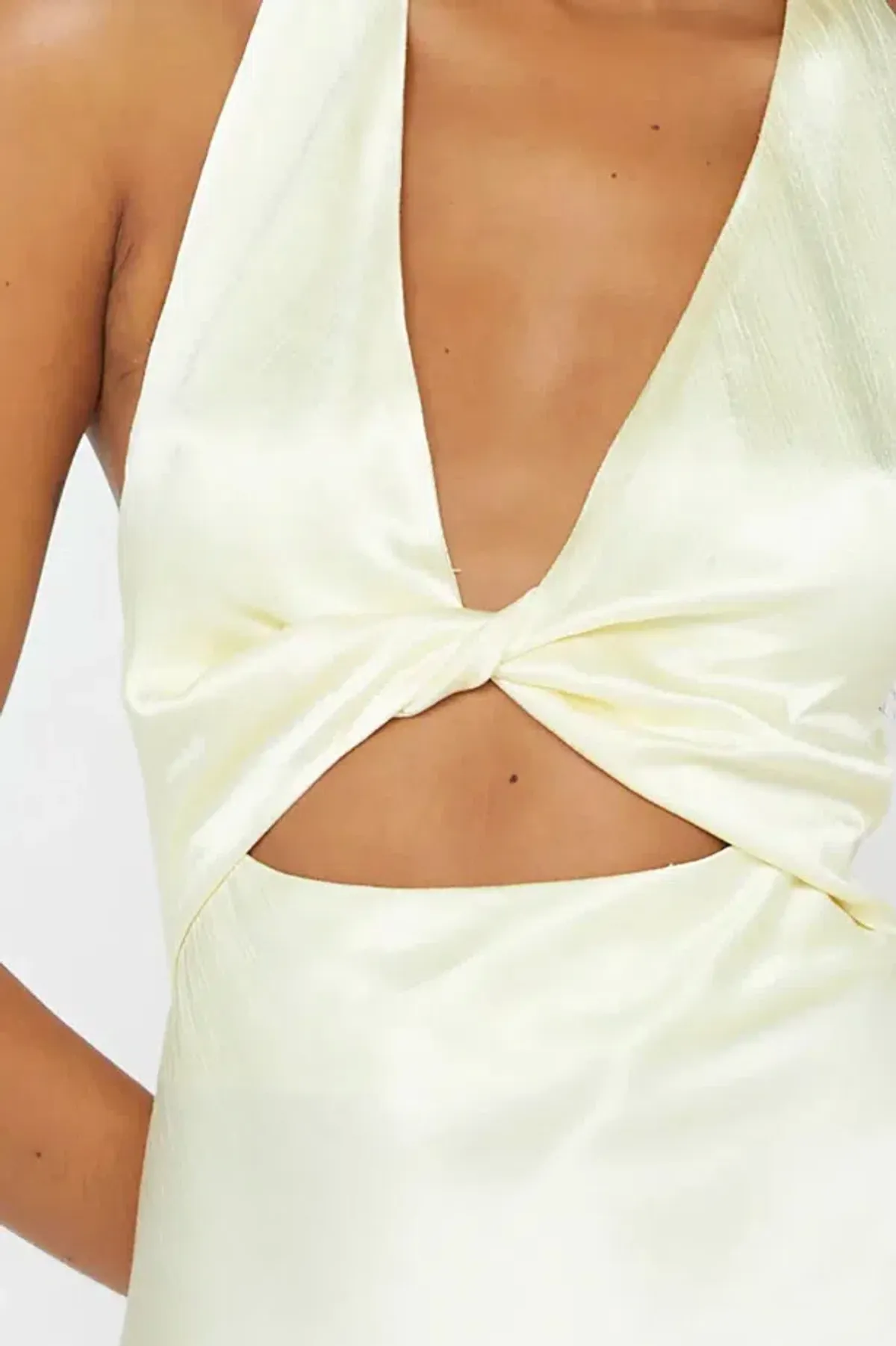 SABIA TWIST DRESS | ICE YELLOW - Image 4