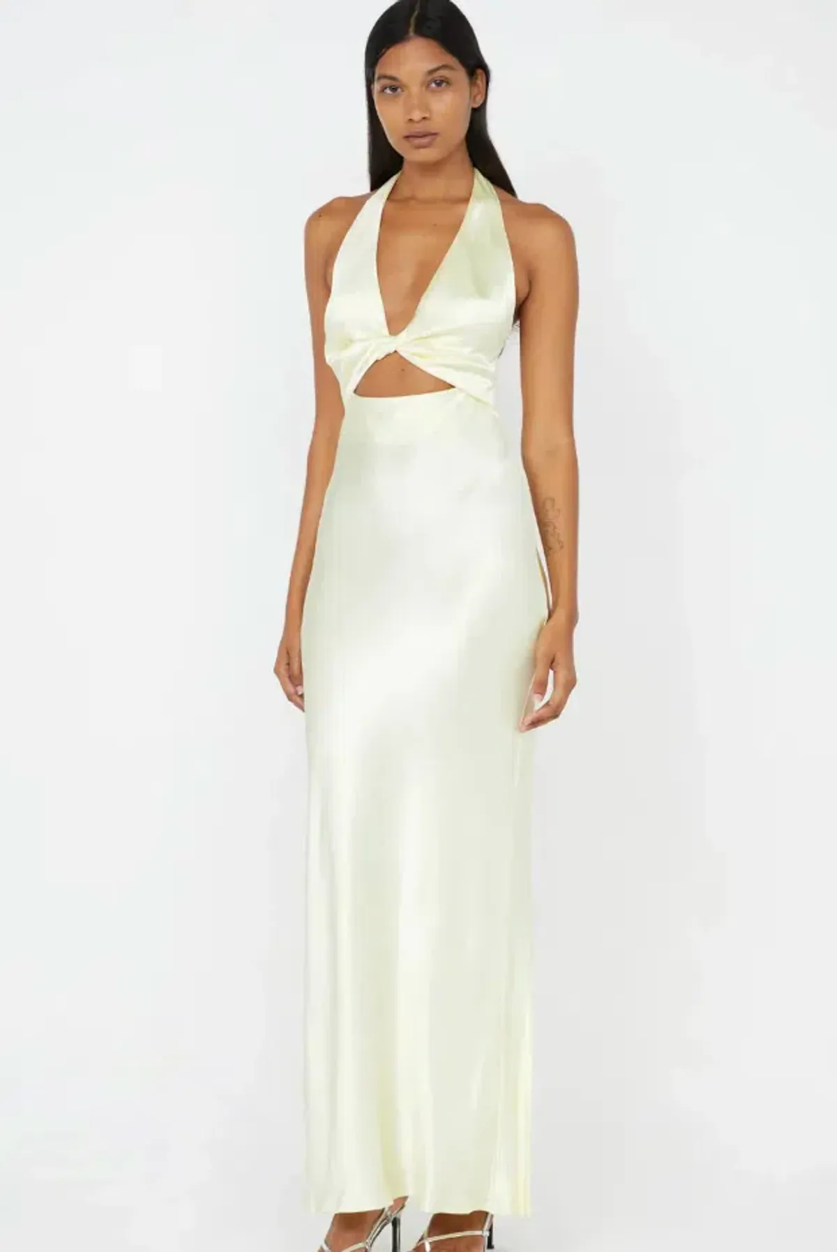 SABIA TWIST DRESS | ICE YELLOW - Image 2