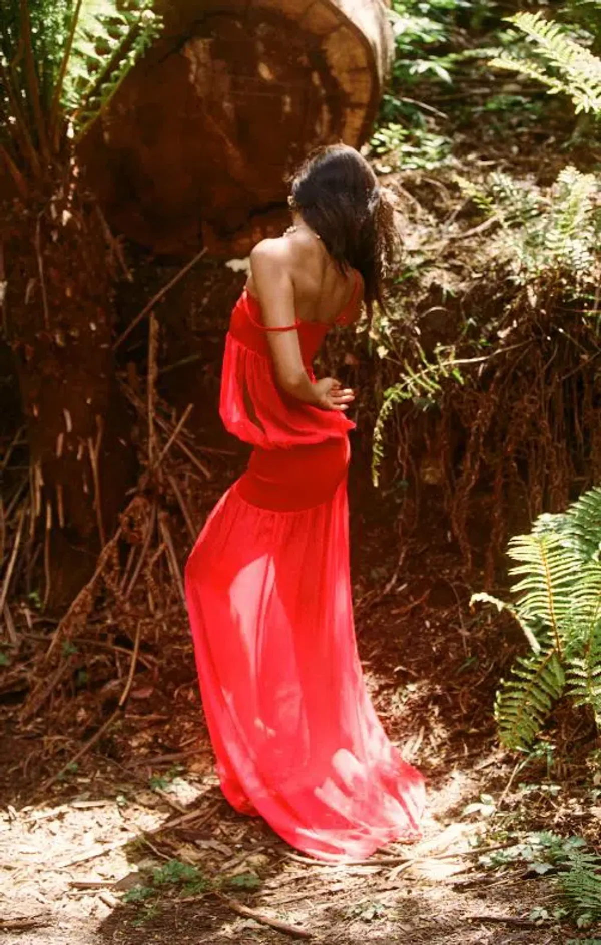 Ance Gria Romeo Gown in Red Size 6/XS - Image 3