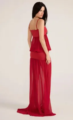Ance Gria Romeo Gown in Red Size 6/XS for rent on The Volte - image 2