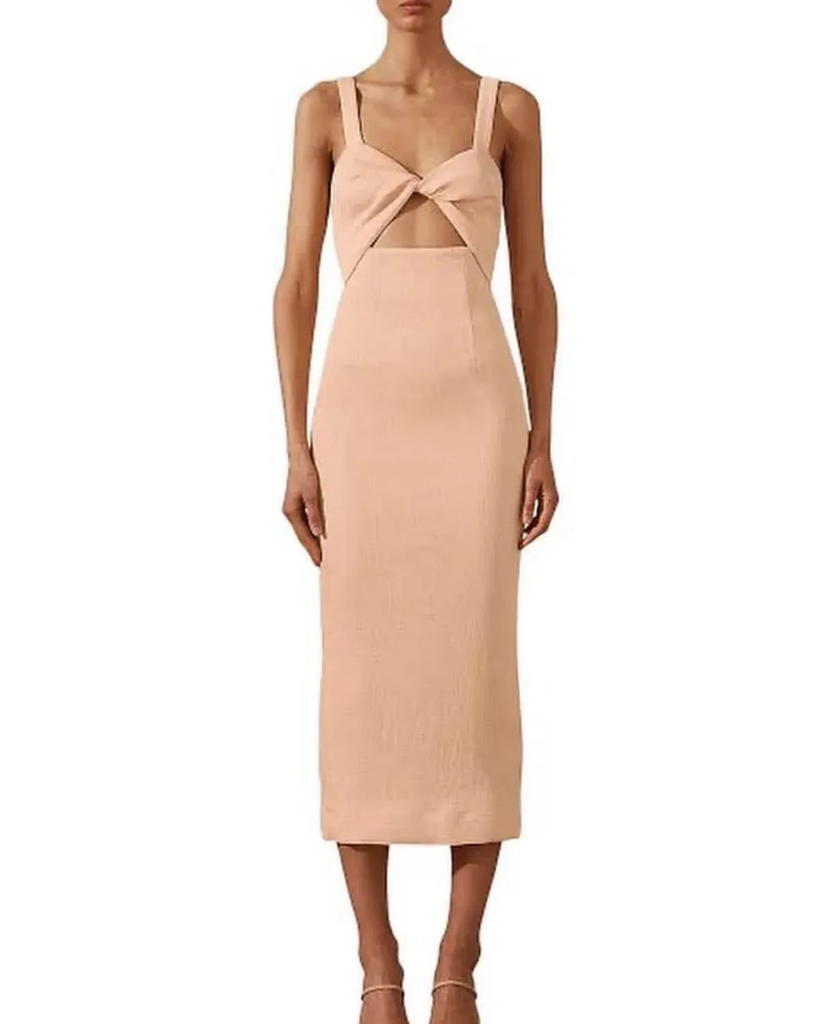 Shona Joy Simone Fitted Dress - Orange Size 8 - Image 1