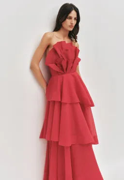 Aje Selestia Gown size 14 Scarlet Red for rent on The Volte - image 2