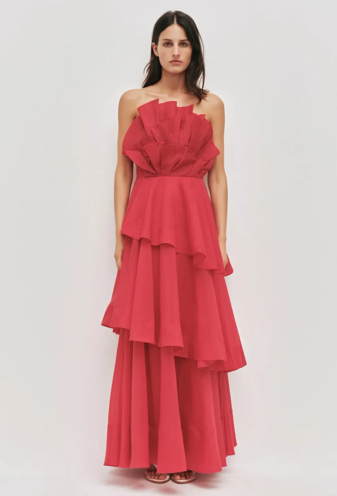 Aje Selestia Gown size 14 Scarlet Red for rent on The Volte - main image