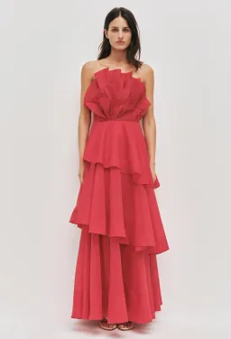 Aje Selestia Gown size 14 Scarlet Red for rent on The Volte - image 3