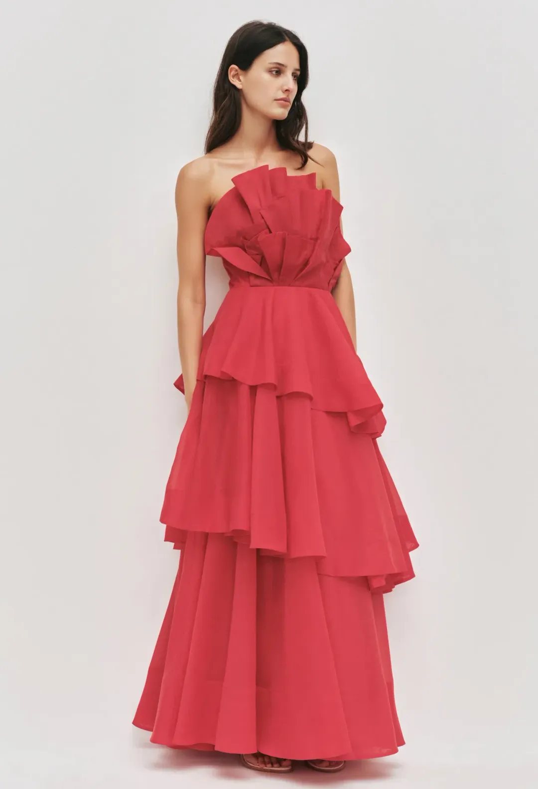 Aje Selestia Gown size 14 Scarlet Red for rent on The Volte - main image