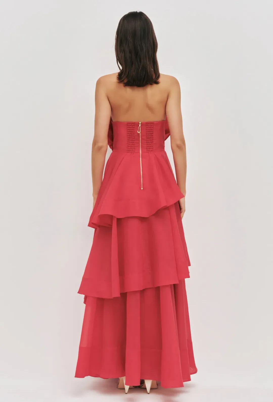 Aje Selestia Gown size 14 Scarlet Red for rent on The Volte - main image