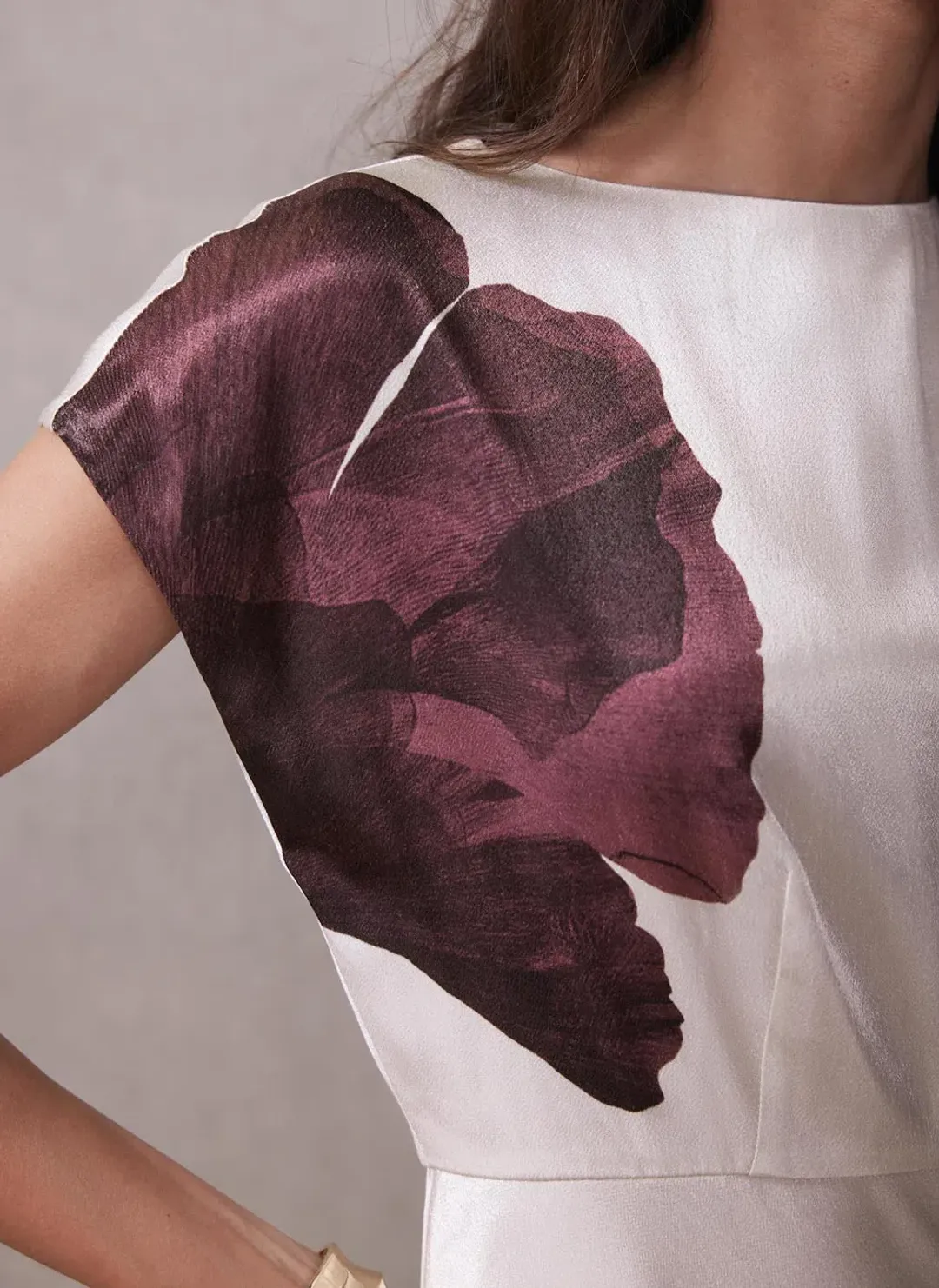 Mint Velvet Maroon Floral Size 16 for rent on The Volte - main image