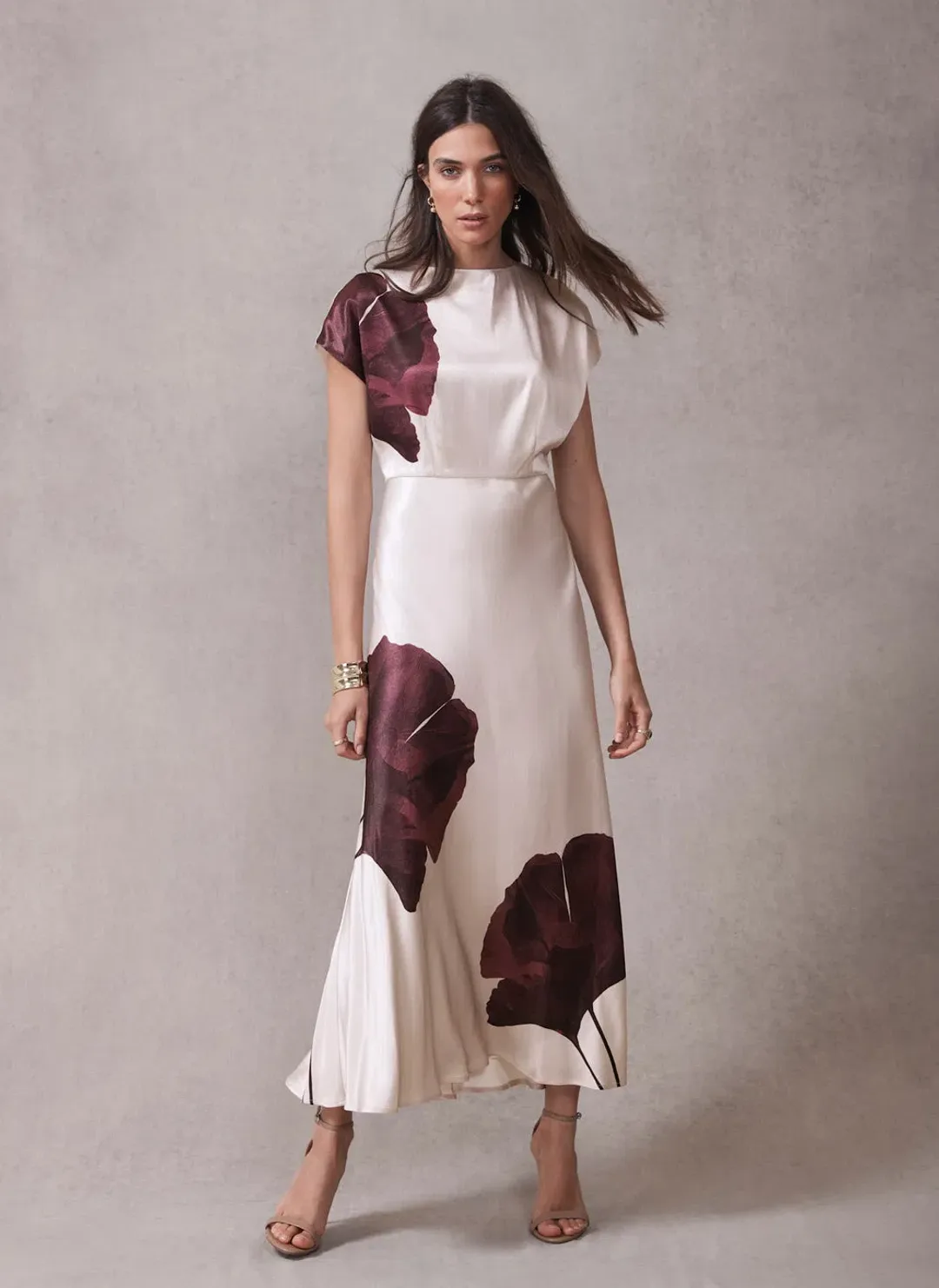 Mint Velvet Maroon Floral Size 16 for rent on The Volte - main image