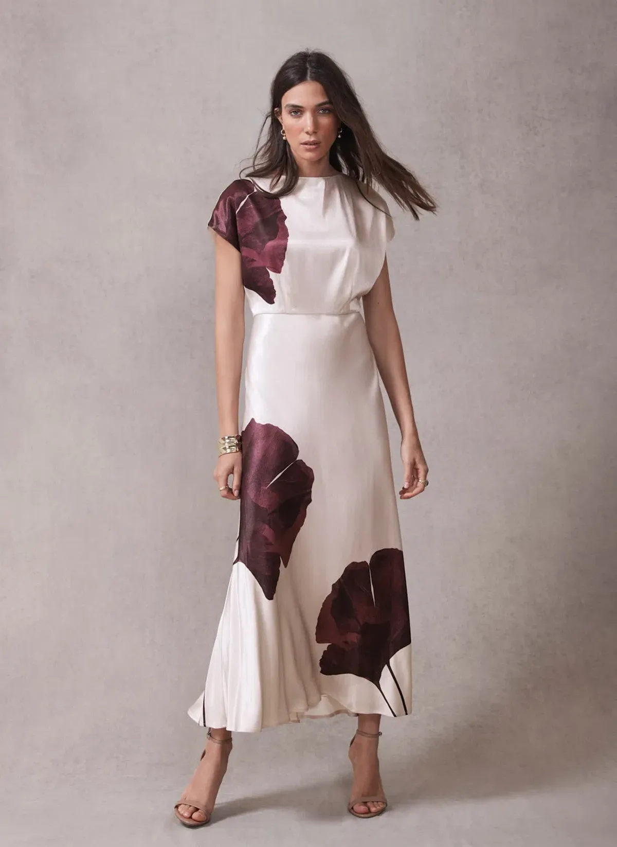 Mint Velvet Maroon Floral Size 16 for rent on The Volte - main image