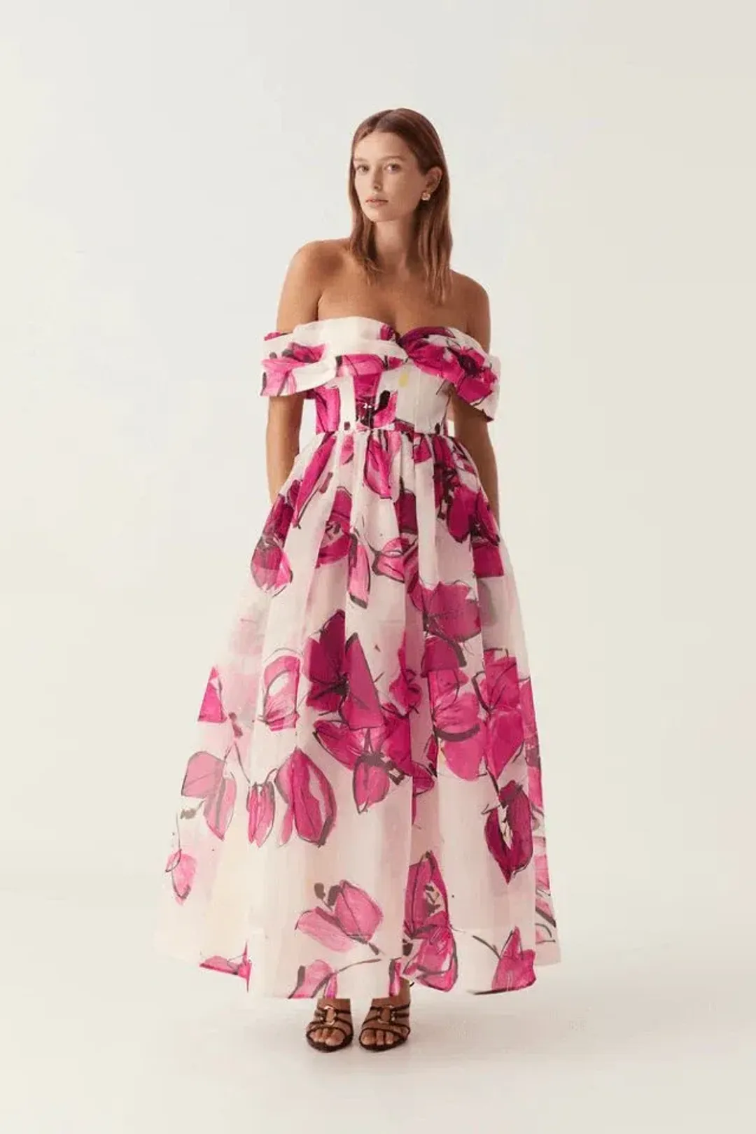 Aje Cordelia Corseted Maxi Dress for rent on The Volte - main image