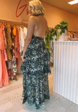 AJE Sienna Maxi Halter Dress Gown Gala Black Spot SZ 10 for rent on The Volte - image 5