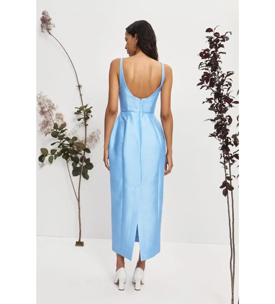 Alemais Donata Taffeta Maxi Gown Blue Print Size AU 8 for rent on The Volte - main image