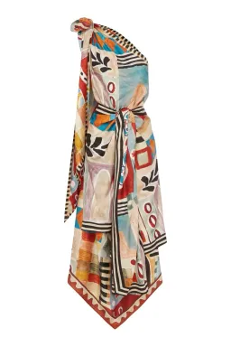 Alemais MICHELLE SCARF SILK MIDI DRESS Size 8 for rent on The Volte - image 5