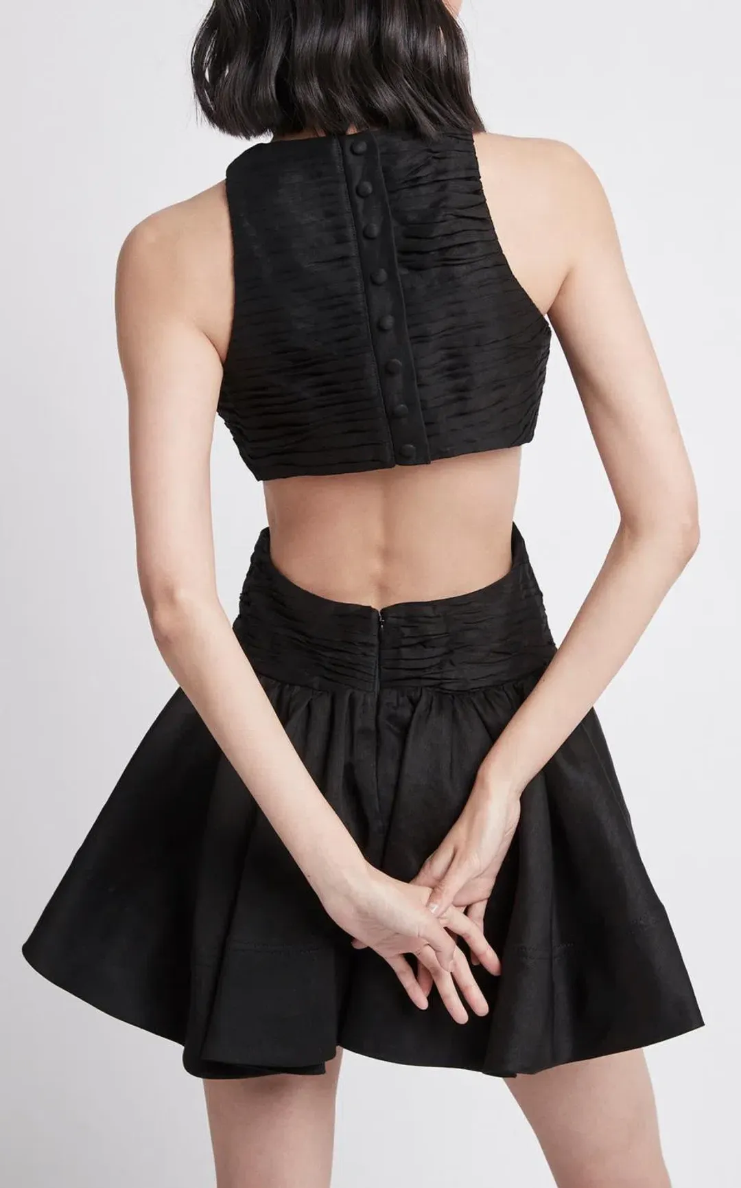AJE INTROSPECT CUT OUT MINI DRESS BLACK SIZE AU 14 for rent on The Volte - main image