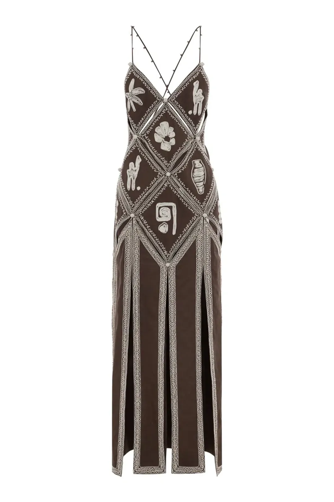 Alemais LEANDRA CORDED SLIP MIDI DRESS Size 6 for rent on The Volte - main image