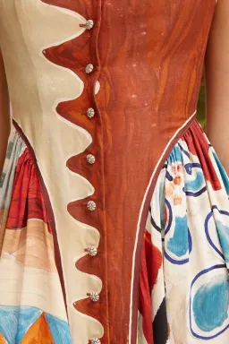 Alemais MICHELLE SQUARE NECK MIDI DRESS Size 6 for rent on The Volte - image 4