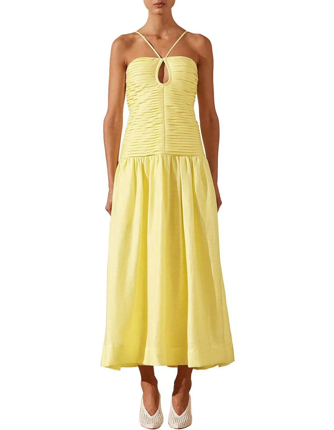 SHONA JOY THEA KEYHOLE MIDI DRESS SIZE 12 for rent on The Volte - main image
