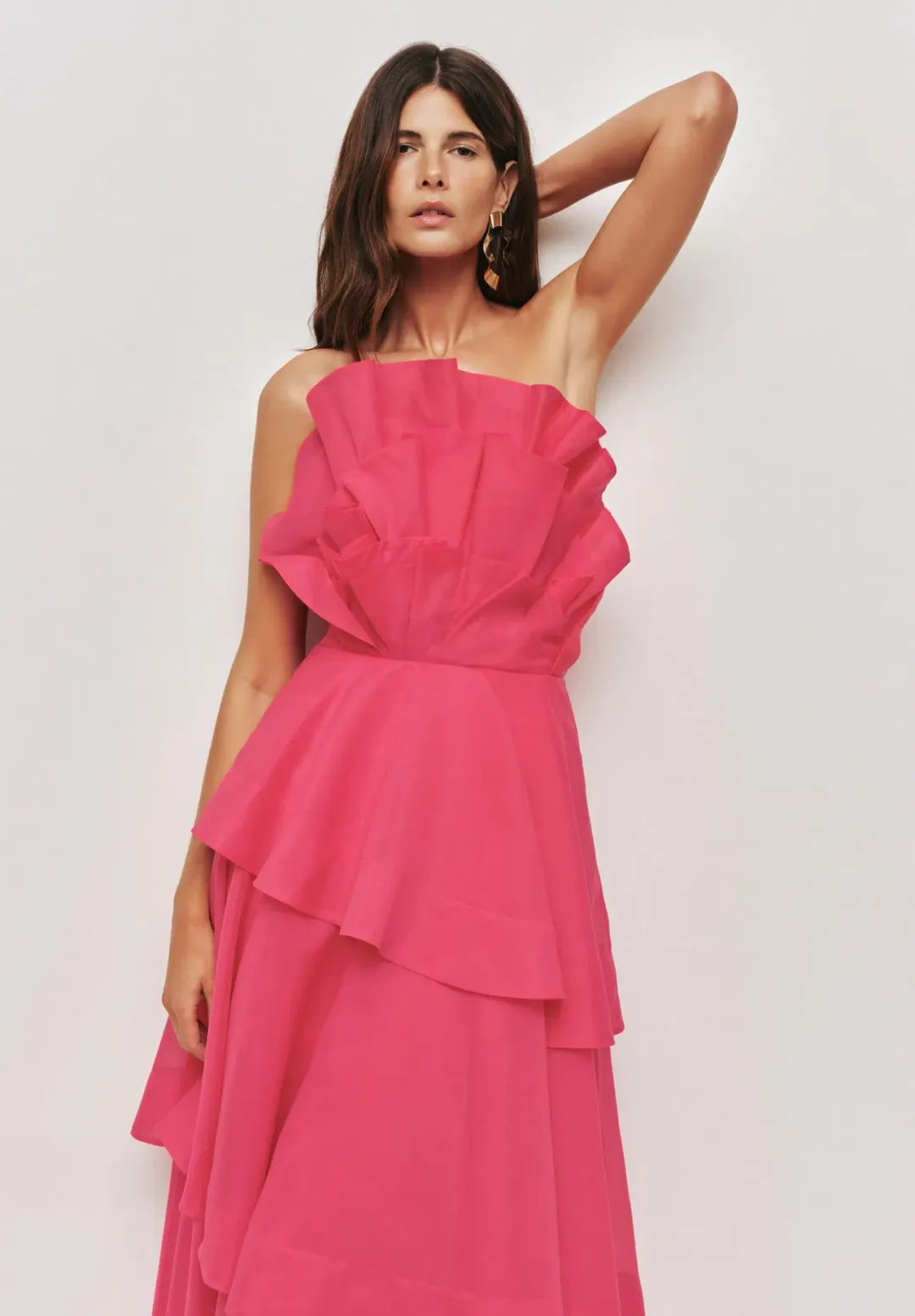 Aje Selestia Gown size 14 Pink Magenta for rent on The Volte - main image