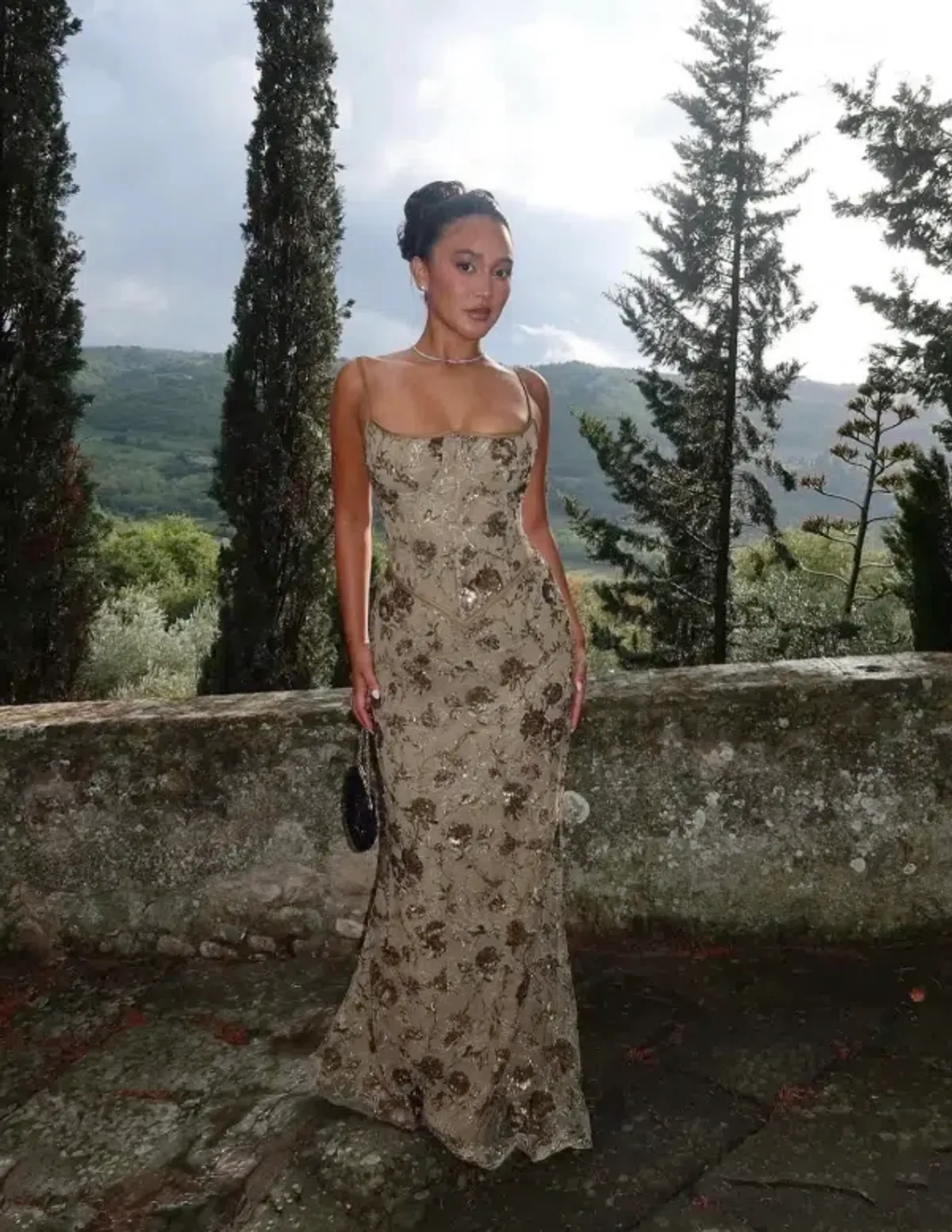 House Of CB Naima Hand Beaded Embellished Maxi Dress Olive Size XS / AU 6 - Image 4