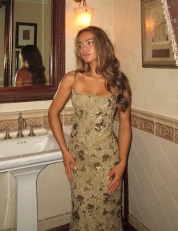 House Of CB Naima Hand Beaded Embellished Maxi Dress Olive Size M / AU 10 for rent on The Volte - image 2