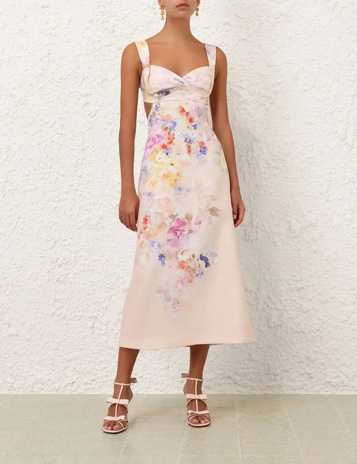 ZIMMERMANN CRUSH MIDI DRESS IN MULTI FLORAL SIZE 2/12 AU - Image 2