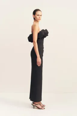 SHONA JOY - BLACK CAMPBELL STRAPLESS BUBBLE MAXI DRESS for rent on The Volte - image 2
