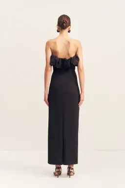 SHONA JOY - BLACK CAMPBELL STRAPLESS BUBBLE MAXI DRESS for rent on The Volte - image 1