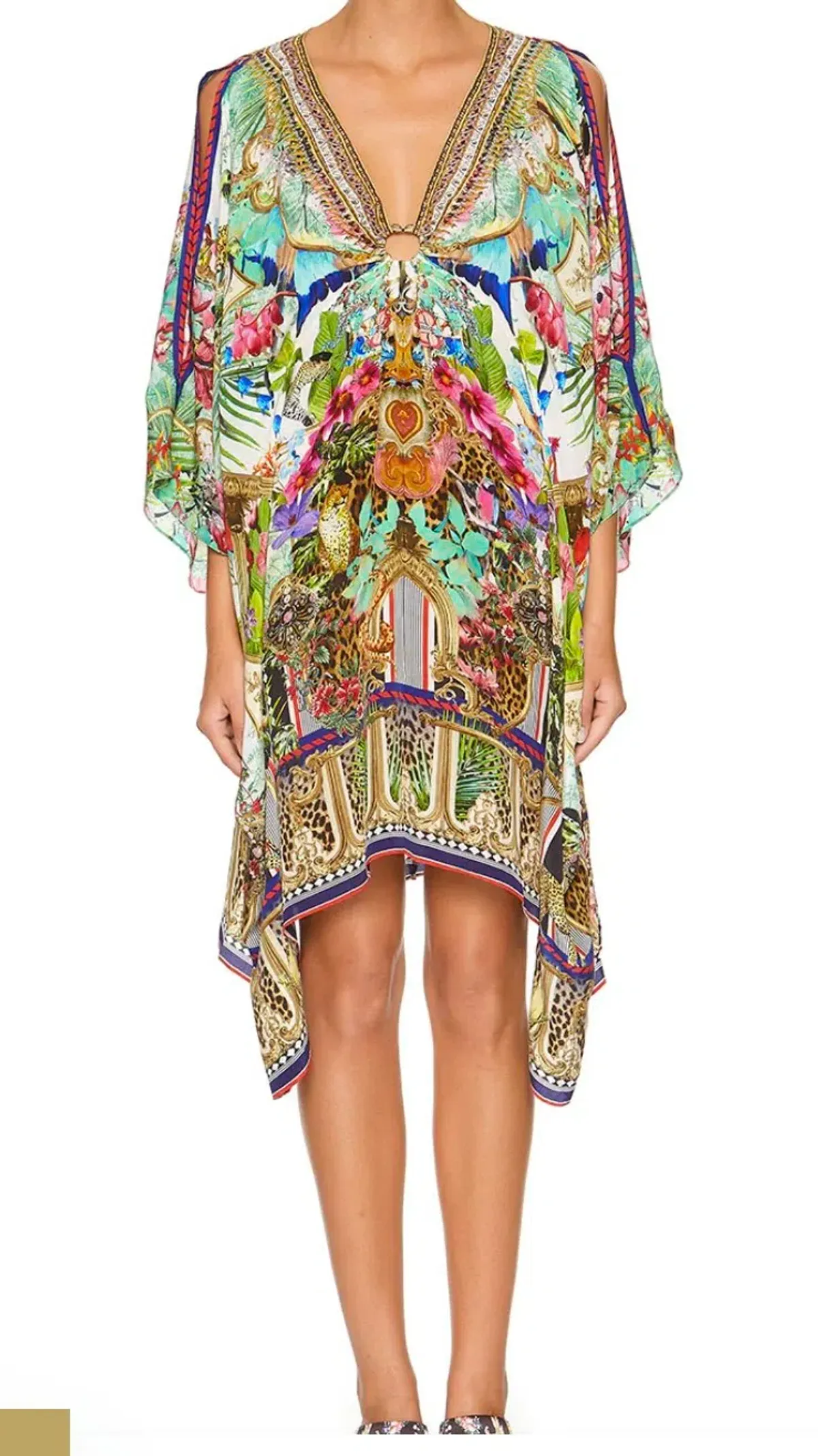 Camilla Champagne Coast Short Kaftan with Hardware One Size - Image 4