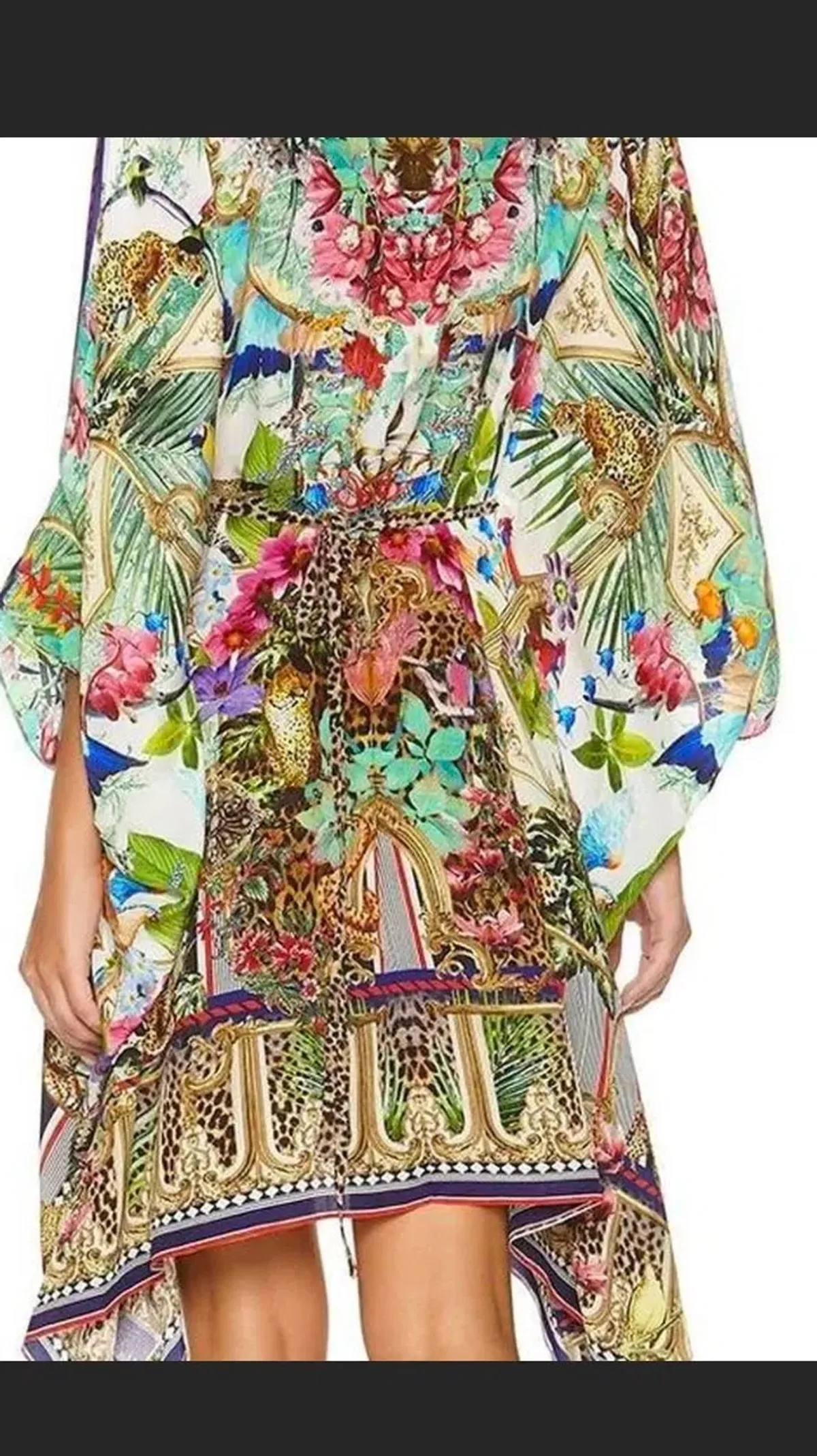 Camilla Champagne Coast Short Kaftan with Hardware One Size - Image 8