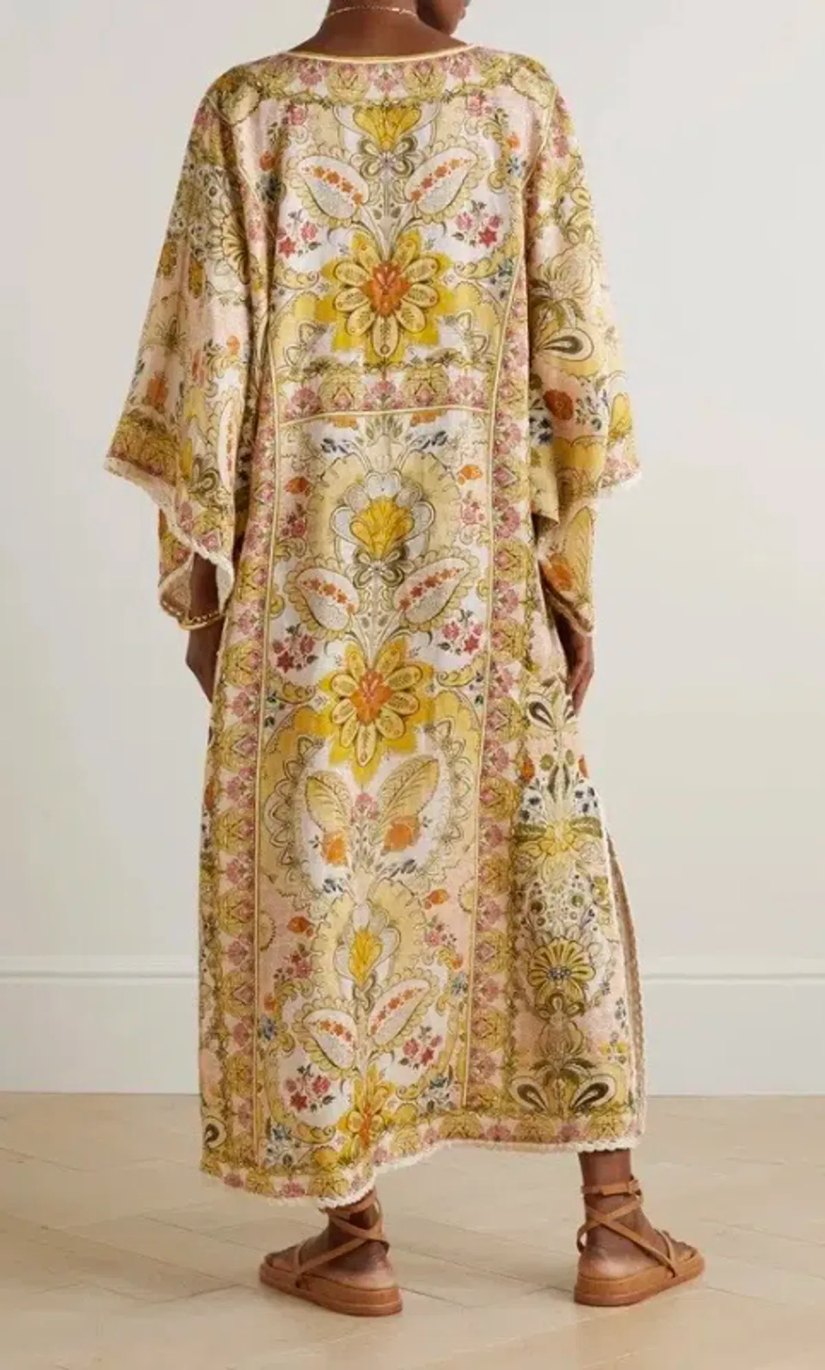 Zimmermann Laurel Floral Linen Kaftan Size 1 Fits to Size 12 AU - Image 7