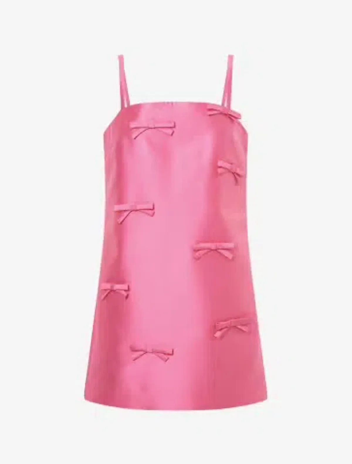 OROTON Satin Bow Mini Dress Candy Pink Size 8 AU - Image 8