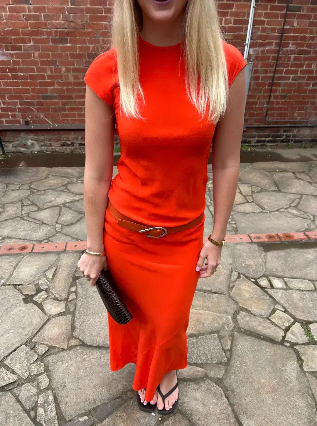 The Fresca Belted Midi Dress for rent on The Volte - main image