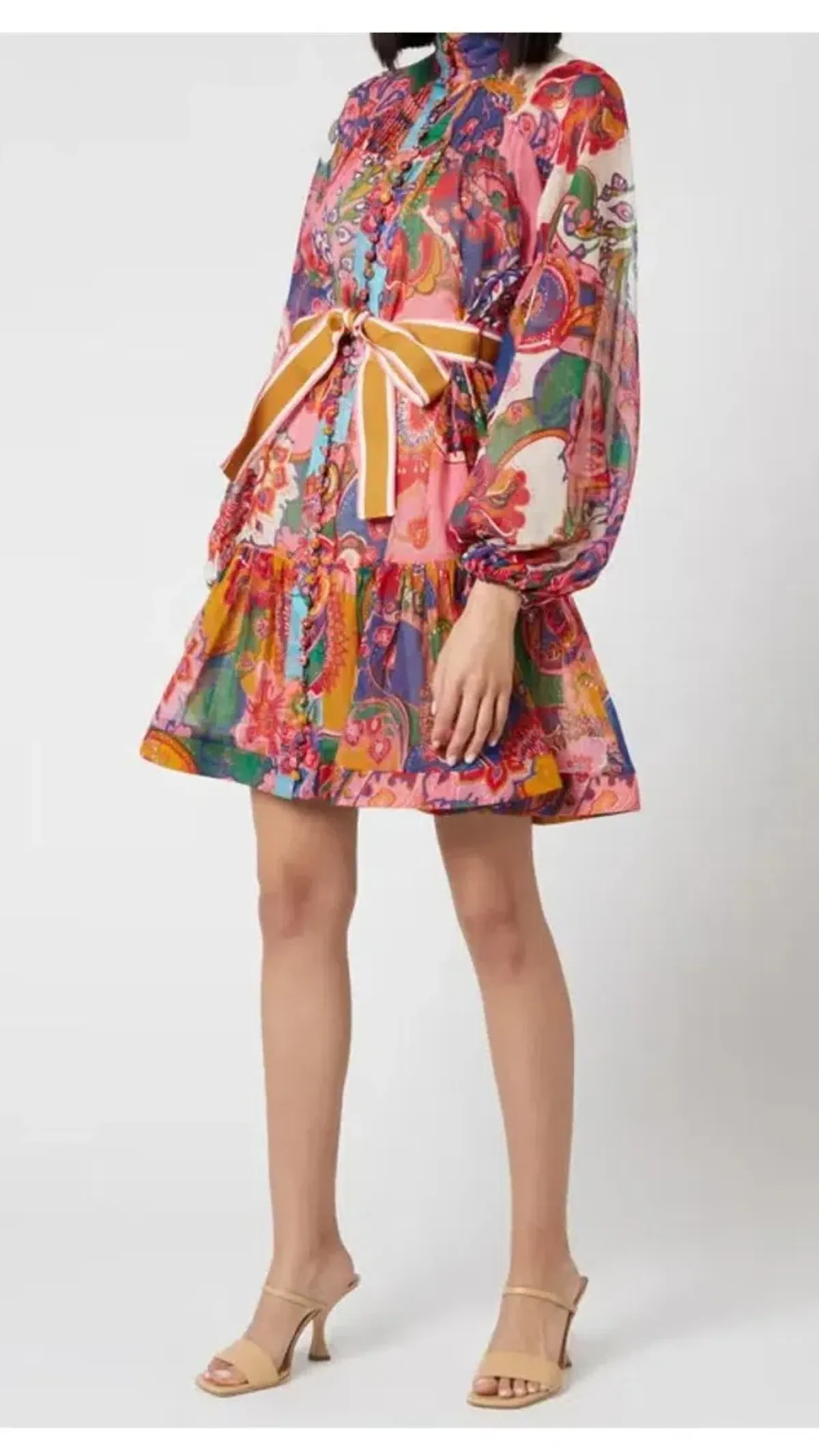 Zimmerman Lovestruck Mini Dress Multi Paisley 2 / 12 - Image 1