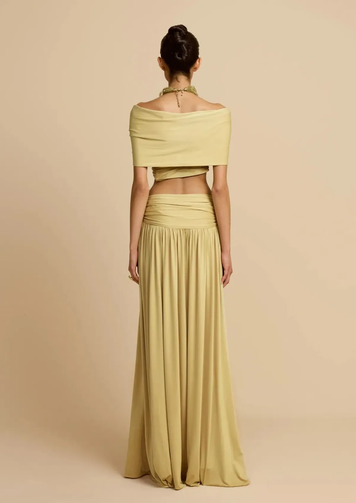 ARCINI ORI Alessia Top and Skirt Set in Sand Size M - Image 3