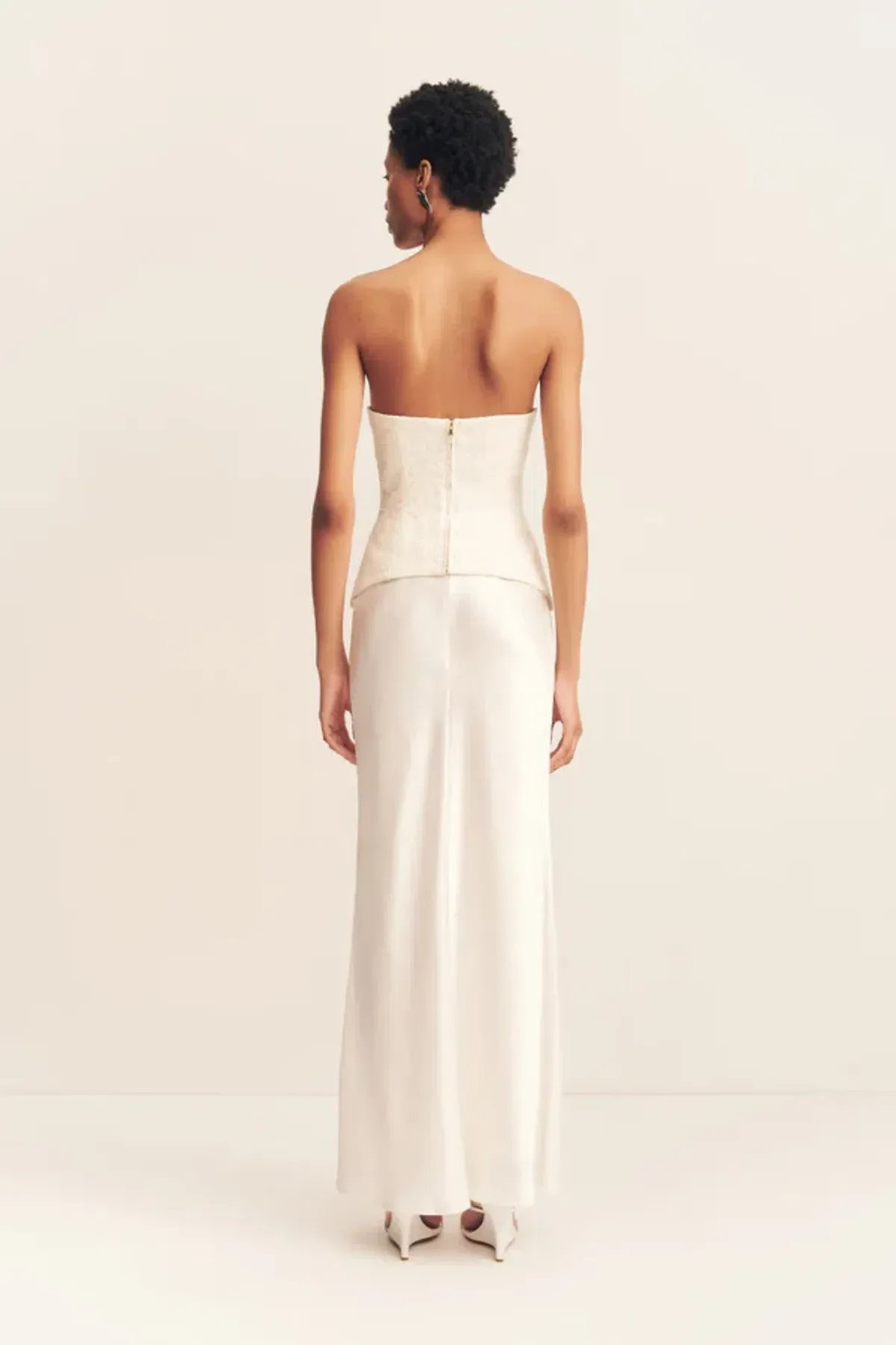 Shona Joy Luminous Lace Bustier & Maxi Skirt - Size 4 Top & Size 6 Skirt - Image 3