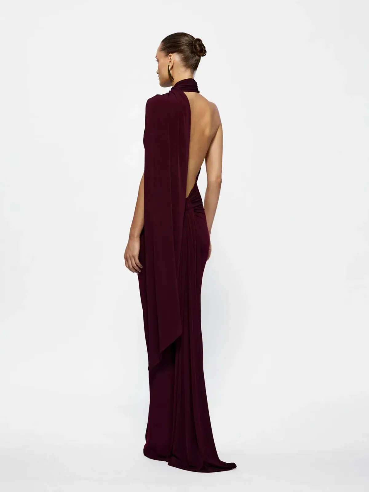 EFFIE KATS HAVEN DRESS BLACK CHERRY BURGUNDY SIZE 8 (S) - Image 2